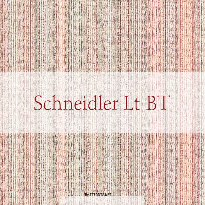Schneidler Lt BT example